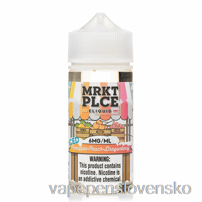 ľadový Ananás Broskyňa Dráč - Mrkt Plce - 100ml 3mg Vape Slovensko
